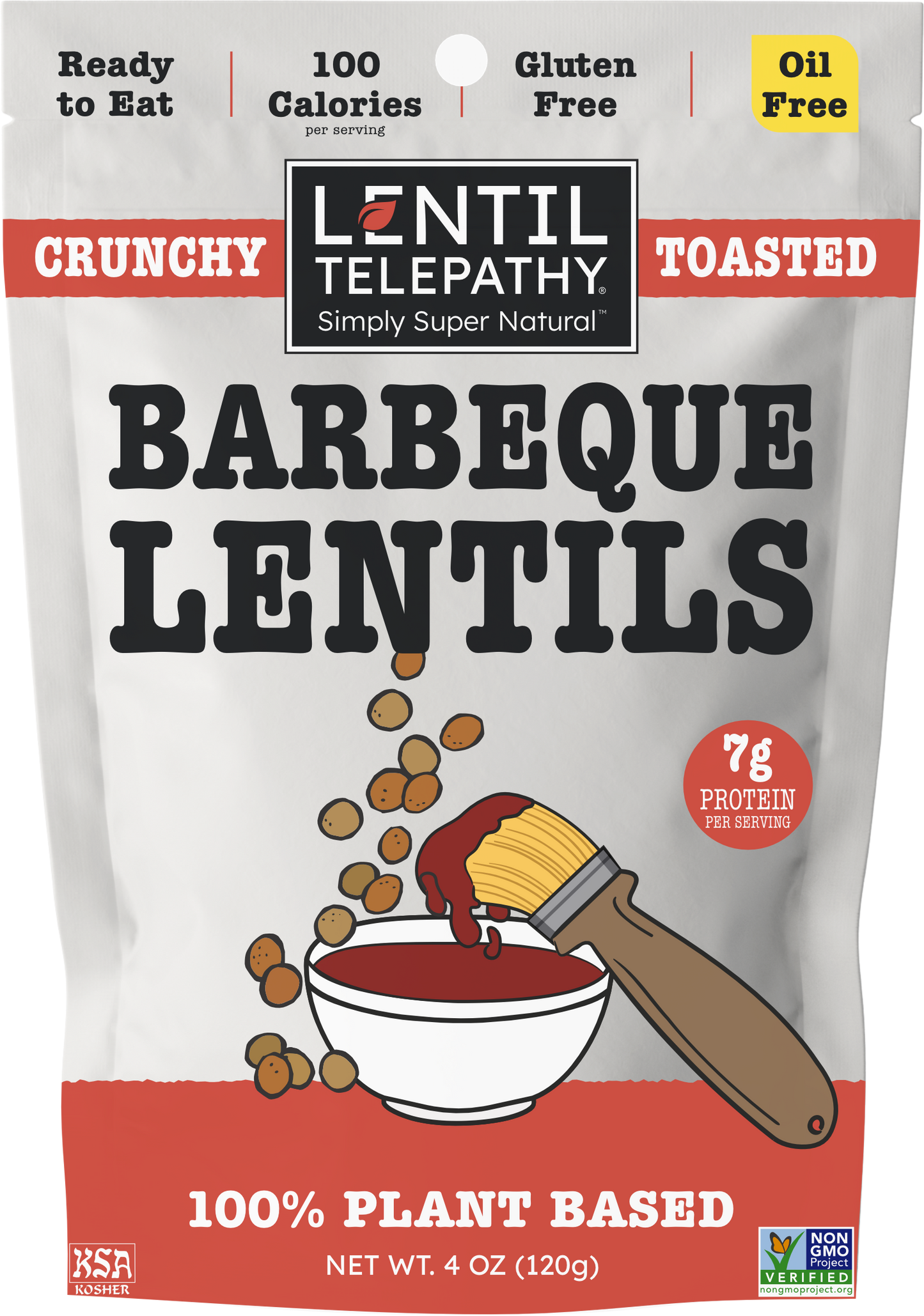 Lentil Telepathy Tangy BBQ (Barbeque) Crunchy Toasted Snacks (GTFM)