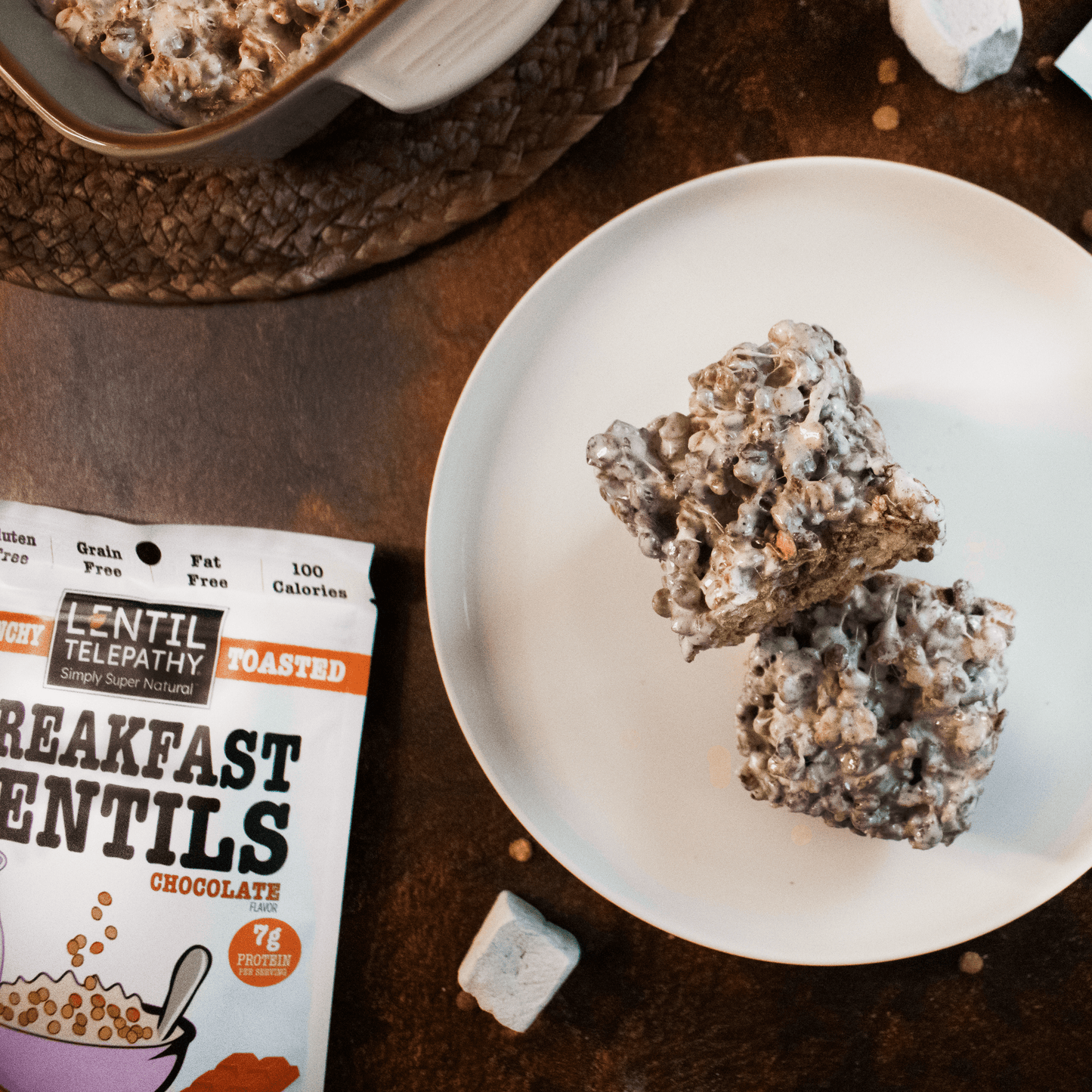 Lentil Telepathy Crunchy Toasted Chocolate Breakfast & Topper 3 Pack