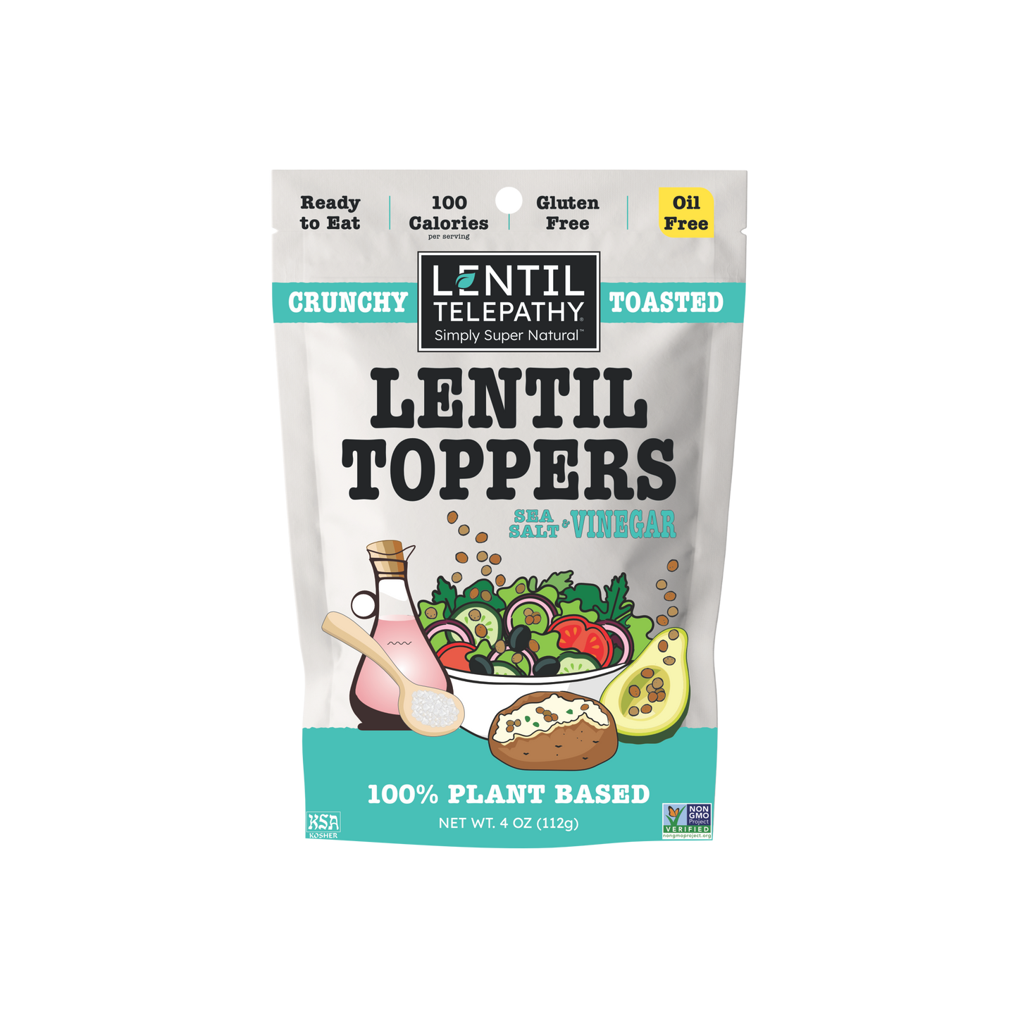 Lentil Telepathy Sea Salt & Vinegar Crunchy Toasted Topper