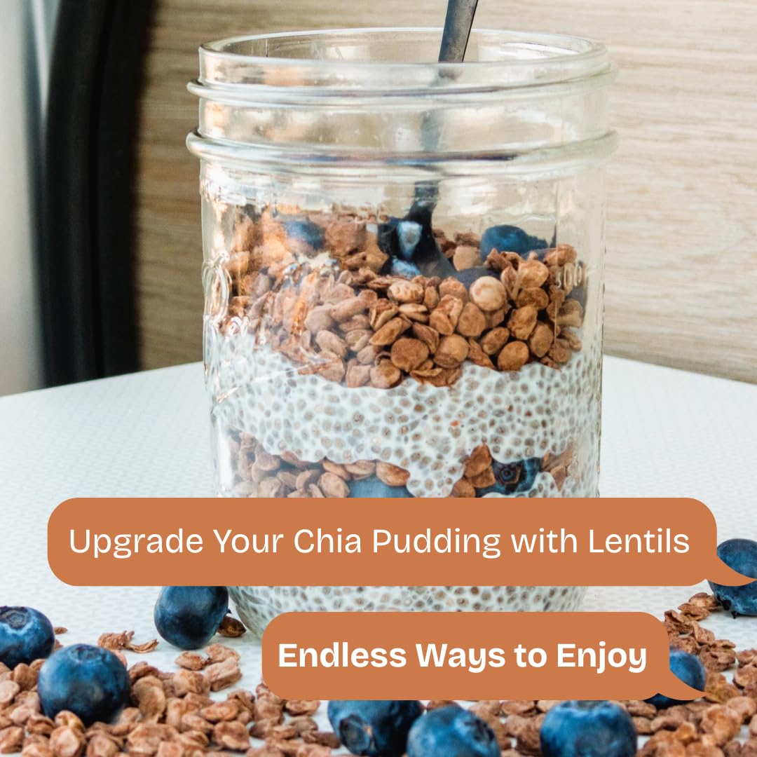 Lentil Telepathy Healthy Breakfast High Protein Cereal or Granola Alternative, Plant-Based, Gluten-Free, Non-GMO, Vegan-Friendly, 4 Ounce Bags