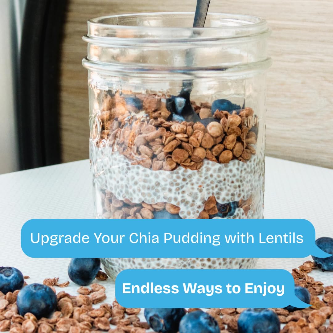 Lentil Telepathy Healthy Breakfast High Protein Cereal or Granola Alternative, Plant-Based, Gluten-Free, Non-GMO, Vegan-Friendly, 4 Ounce Bags