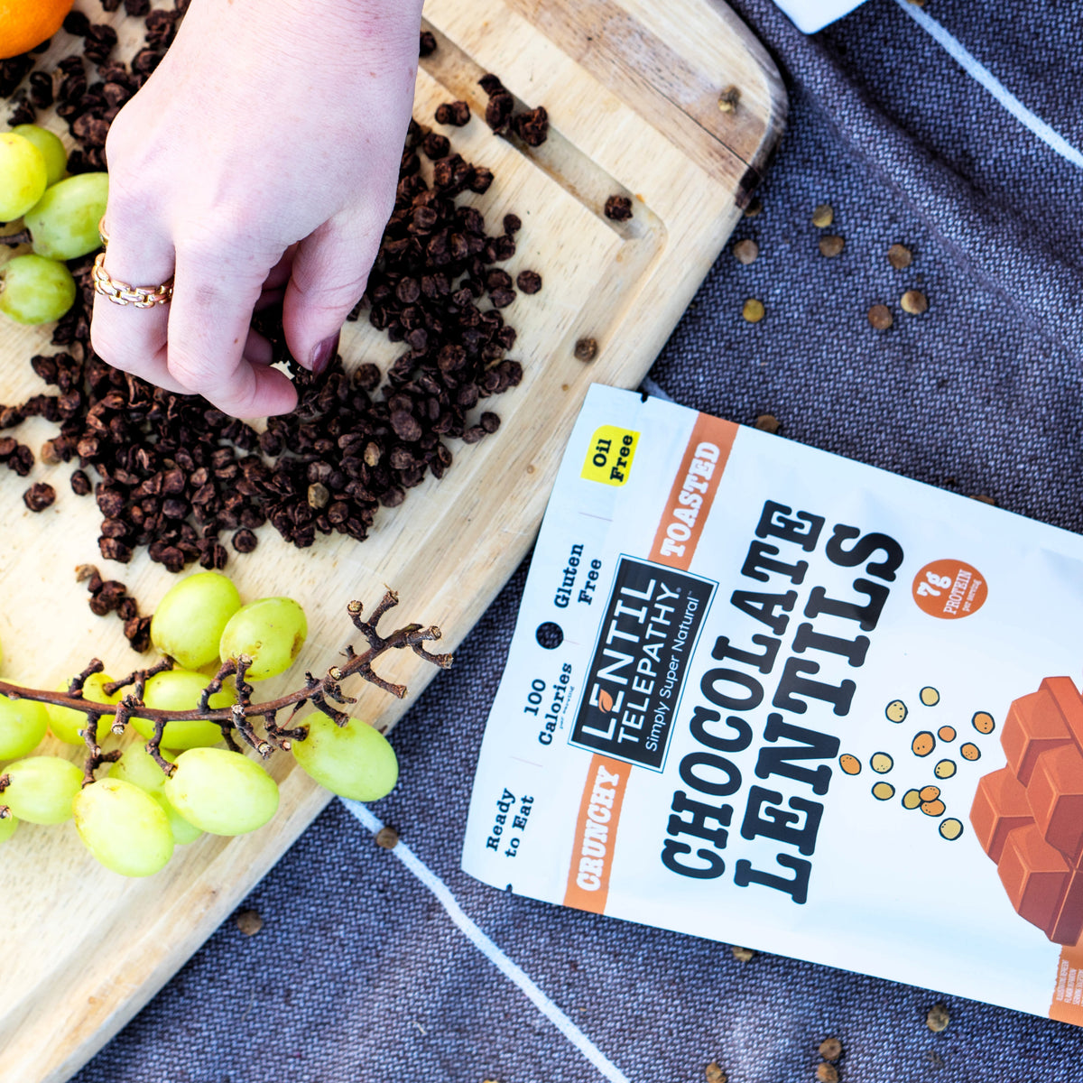 Lentil Telepathy Chocolate Crunchy Lentil Snack