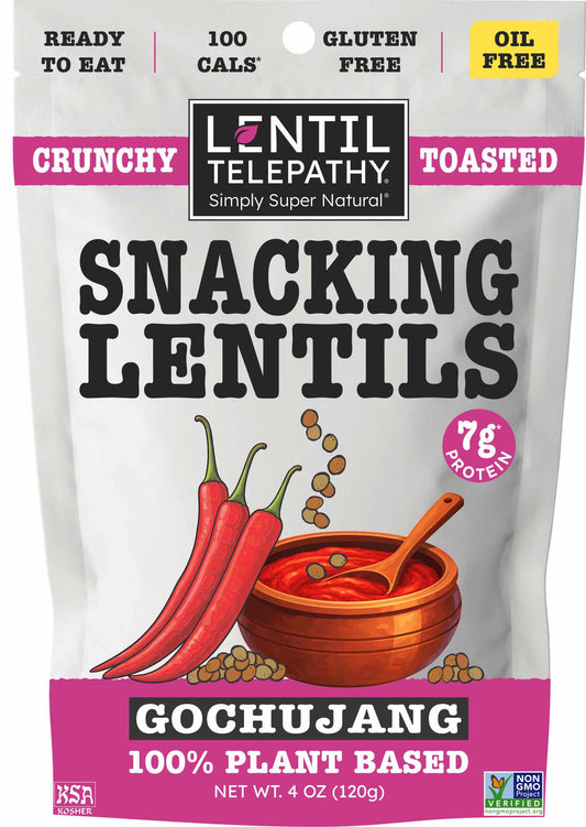 Lentil Telepathy Gochujang Crunchy Toasted Snacks - 3 x 4oz Bags