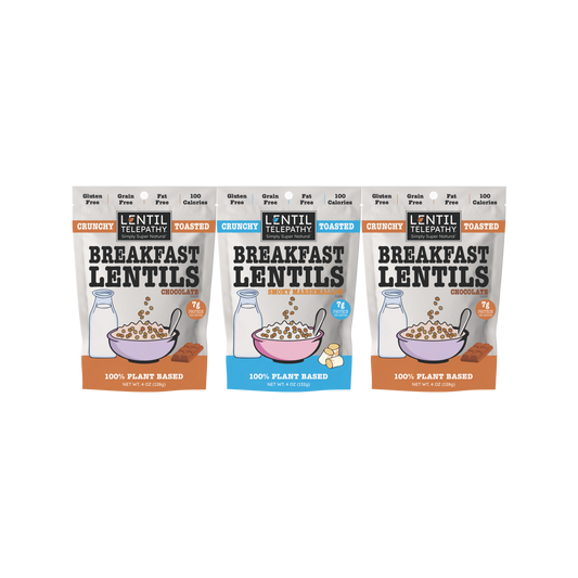 Lentil Telepathy 4oz  SMORES Breakfast Variety (2xChocolate, 1xSmoky Marshmallow)