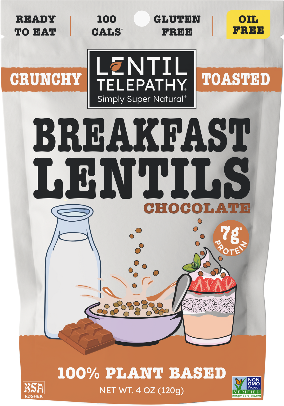 Lentil Telepathy Crunchy Toasted Chocolate Breakfast & Topper