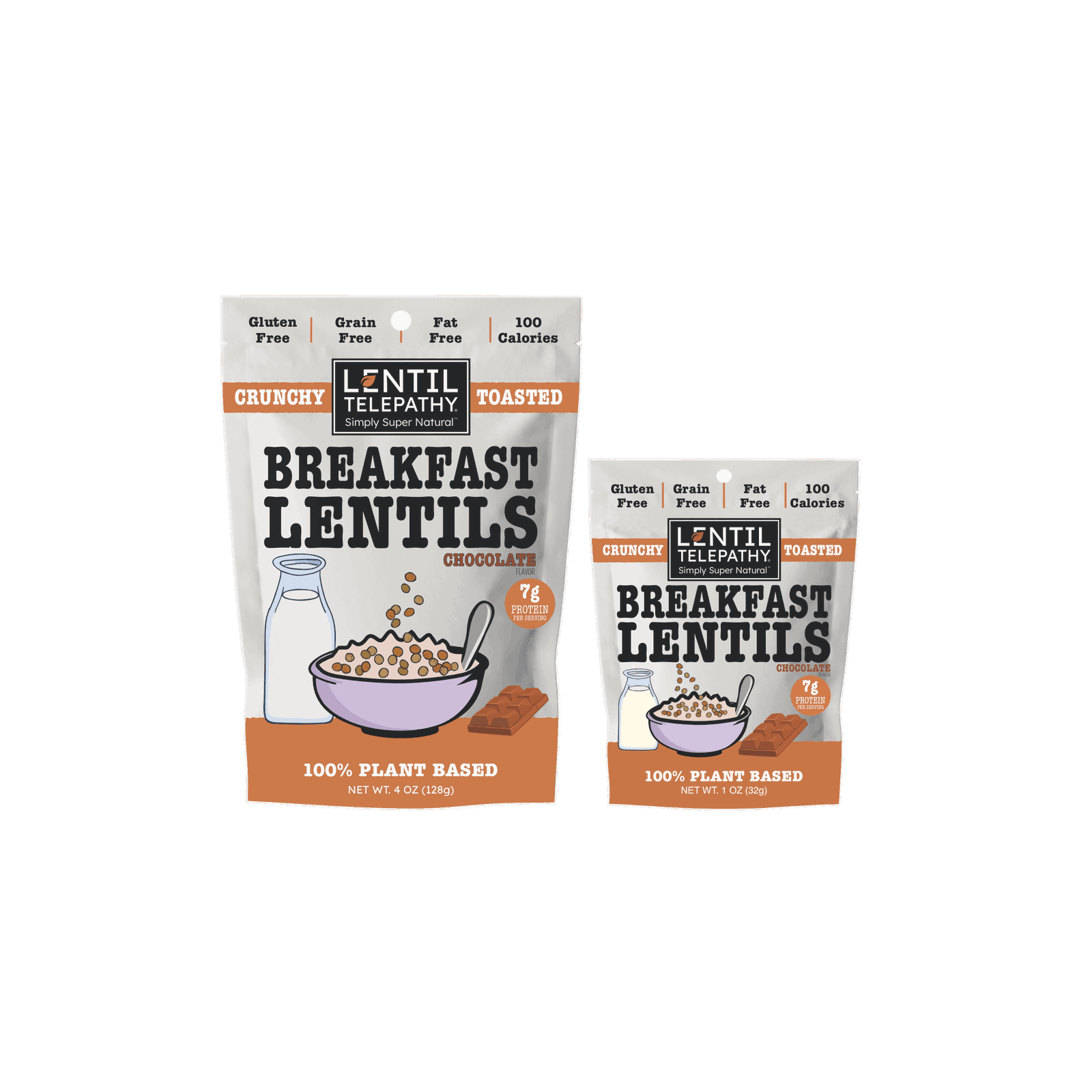 Lentil Telepathy Chocolate Crunchy Toasted Lentil Breakfast and Dessert Topper - Lentil Telepathy