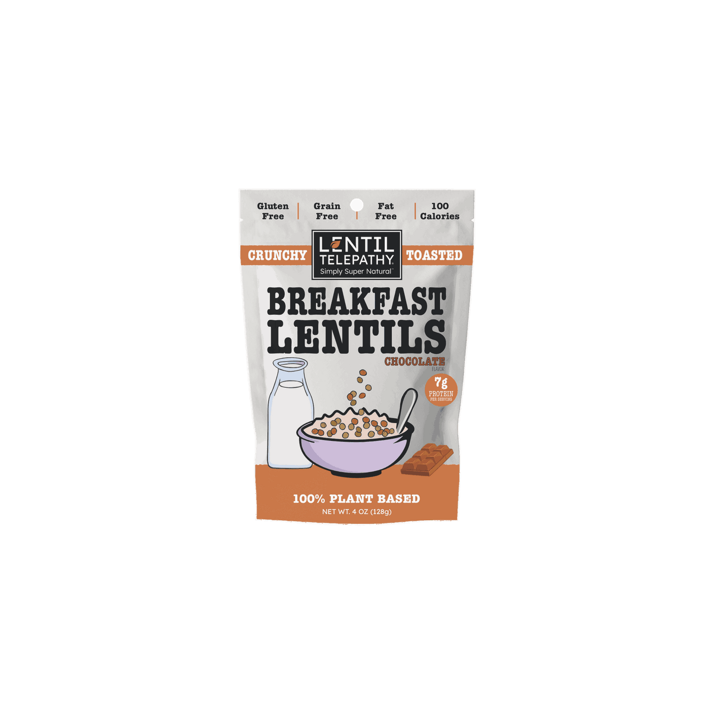 Lentil Telepathy Chocolate Crunchy Toasted Lentil Breakfast and Dessert Topper - Lentil Telepathy