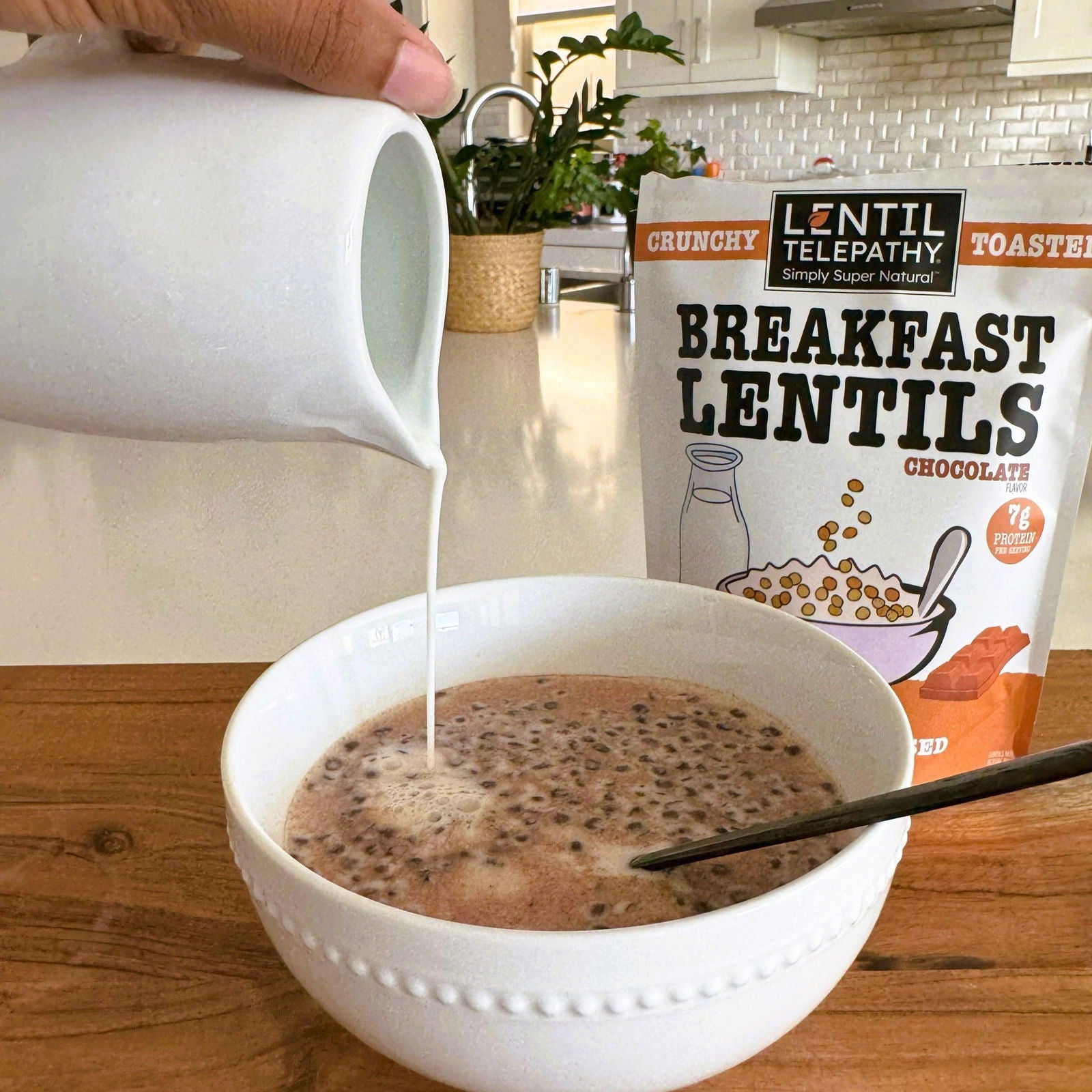 Lentil Telepathy Chocolate Crunchy Toasted Lentil Breakfast and Dessert Topper - Lentil Telepathy