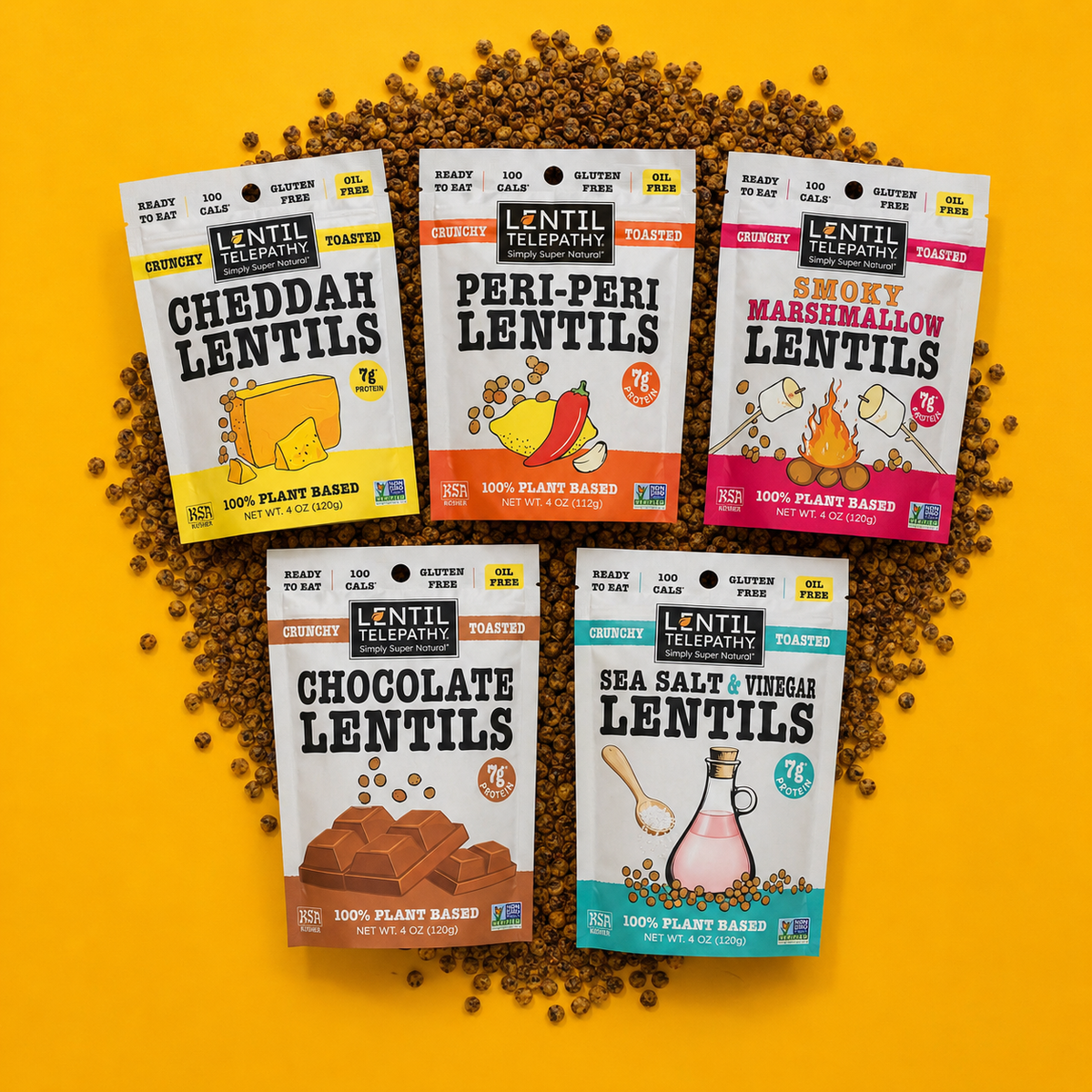 LENTIL TELEPATHY | Crunchy Toasted Lentil Snacks Toppers Breakfasts ...