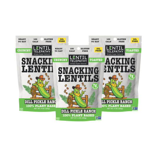 Lentil Telepathy Dill Pickle Ranch Crunchy Toasted Snacks 3 Pack - 4oz bags