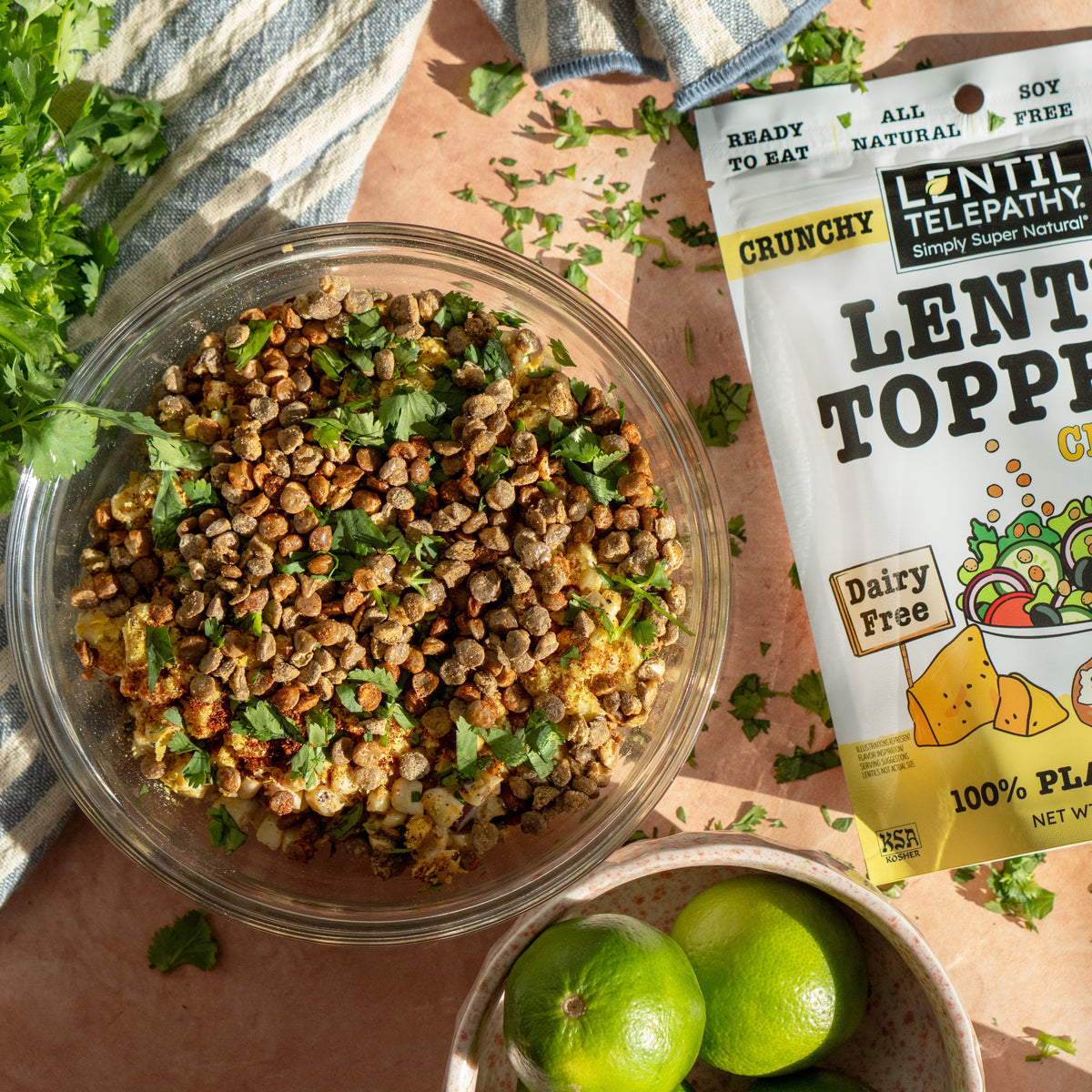 Lentil Telepathy Savory Cheddah (Dairy Free) Crunchy Toasted Toppers
