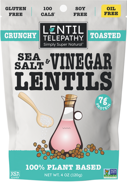 Lentil Telepathy Salt & Vinegar Toasted Lentil Snack