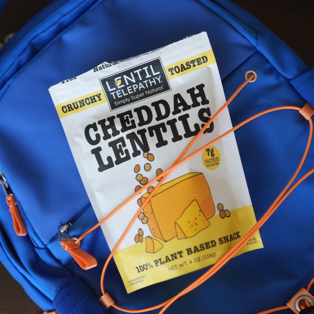 Lentil Telepathy Savory Cheddah (Dairy Free) Crunchy Toasted Snacks - Lentil Telepathy