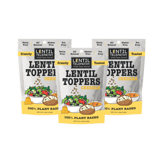 Lentil Telepathy Savory Cheddah (Dairy Free) Crunchy Toasted Toppers - Lentil Telepathy
