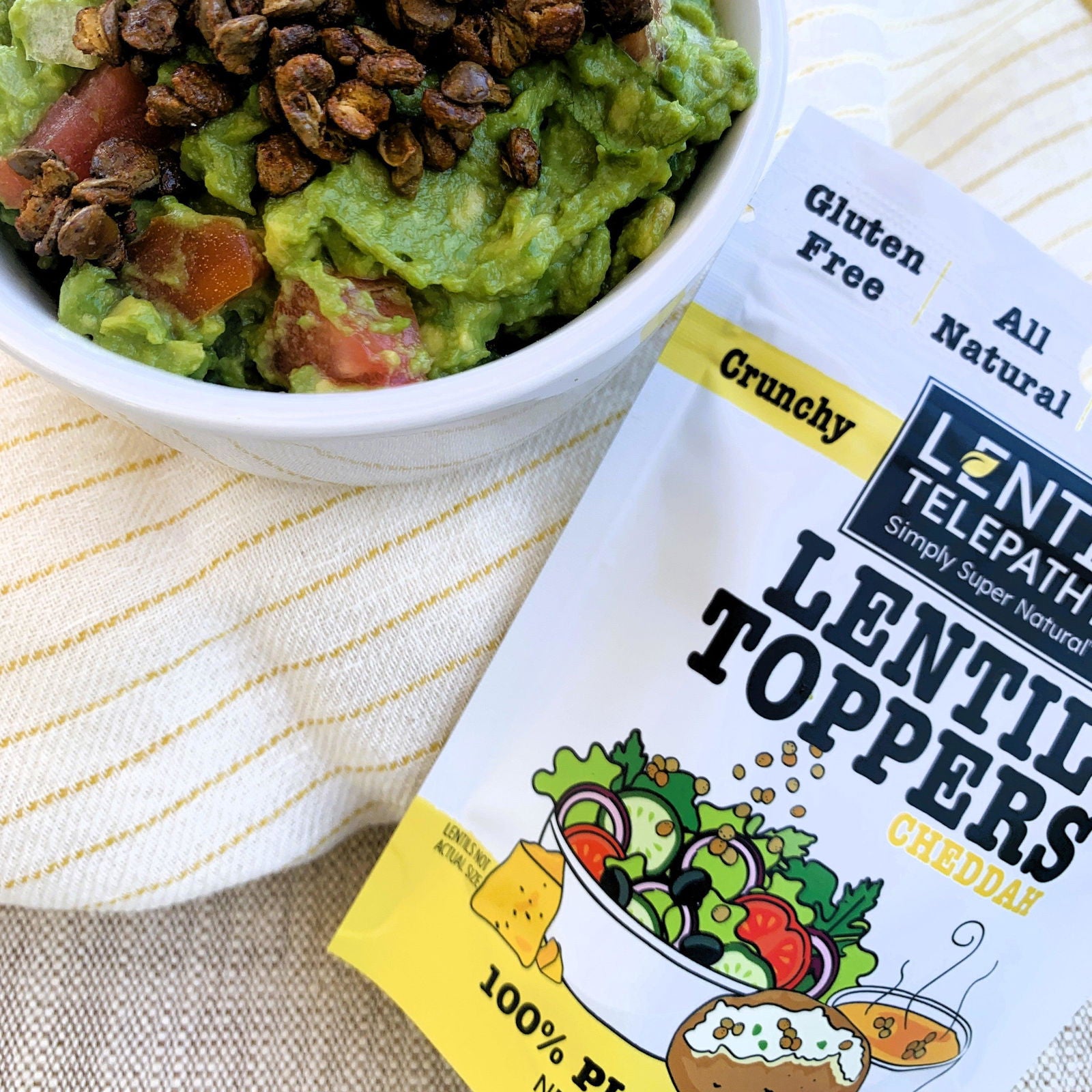 Lentil Telepathy Savory Cheddah (Dairy Free) Crunchy Toasted Toppers - Lentil Telepathy