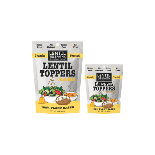 Lentil Telepathy Savory Cheddah (Dairy Free) Crunchy Toasted Toppers - Lentil Telepathy