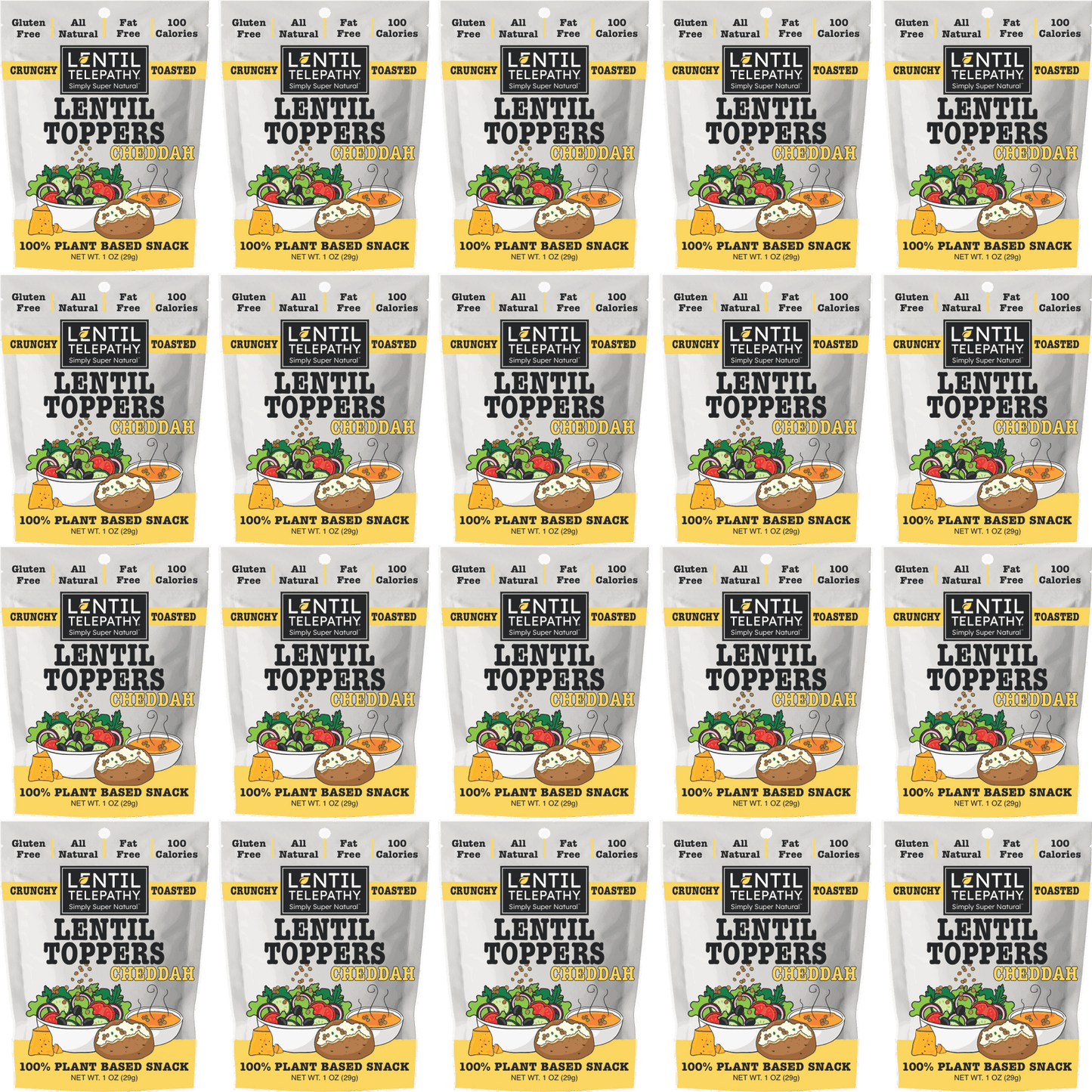 Lentil Telepathy Savory Cheddah (Dairy Free) Crunchy Toasted Toppers - Lentil Telepathy
