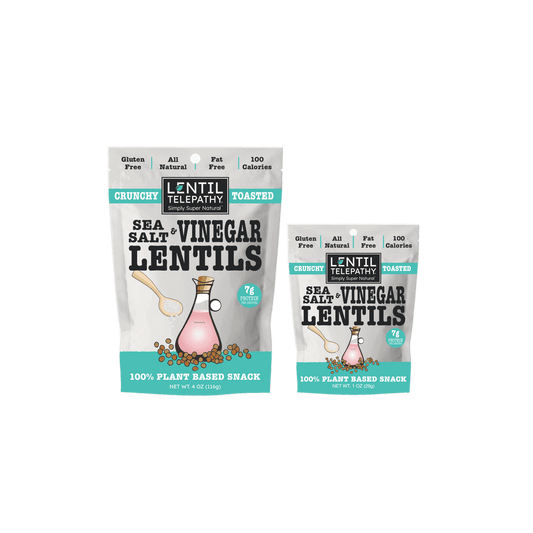 Lentil Telepathy Sea Salt & Vinegar Crunchy Toasted Snacks - Lentil Telepathy