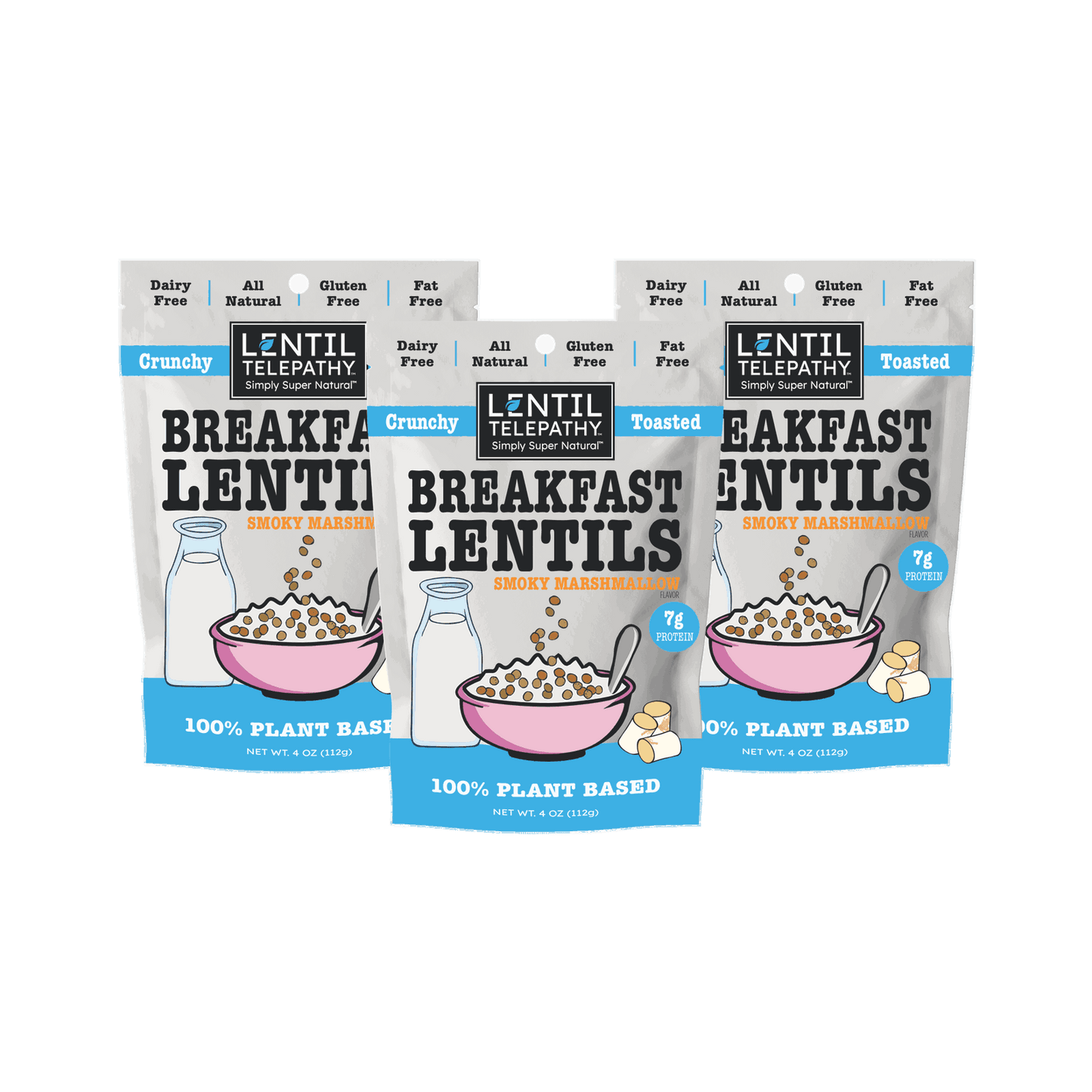 Lentil Telepathy Smoky Marshmallow Crunchy Toasted Breakfast Lentils and Dessert Topper - Lentil Telepathy