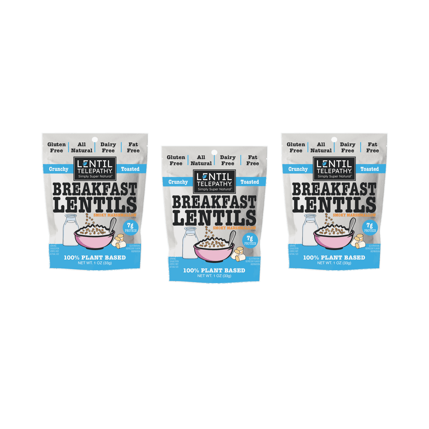 Lentil Telepathy Smoky Marshmallow Crunchy Toasted Breakfast Lentils and Dessert Topper - Lentil Telepathy