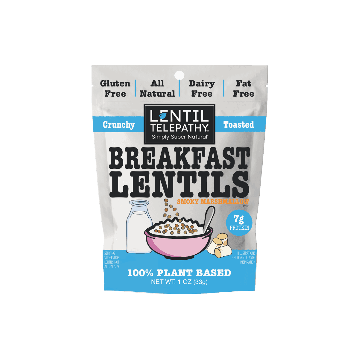 Lentil Telepathy Smoky Marshmallow Crunchy Toasted Breakfast Lentils and Dessert Topper - Lentil Telepathy
