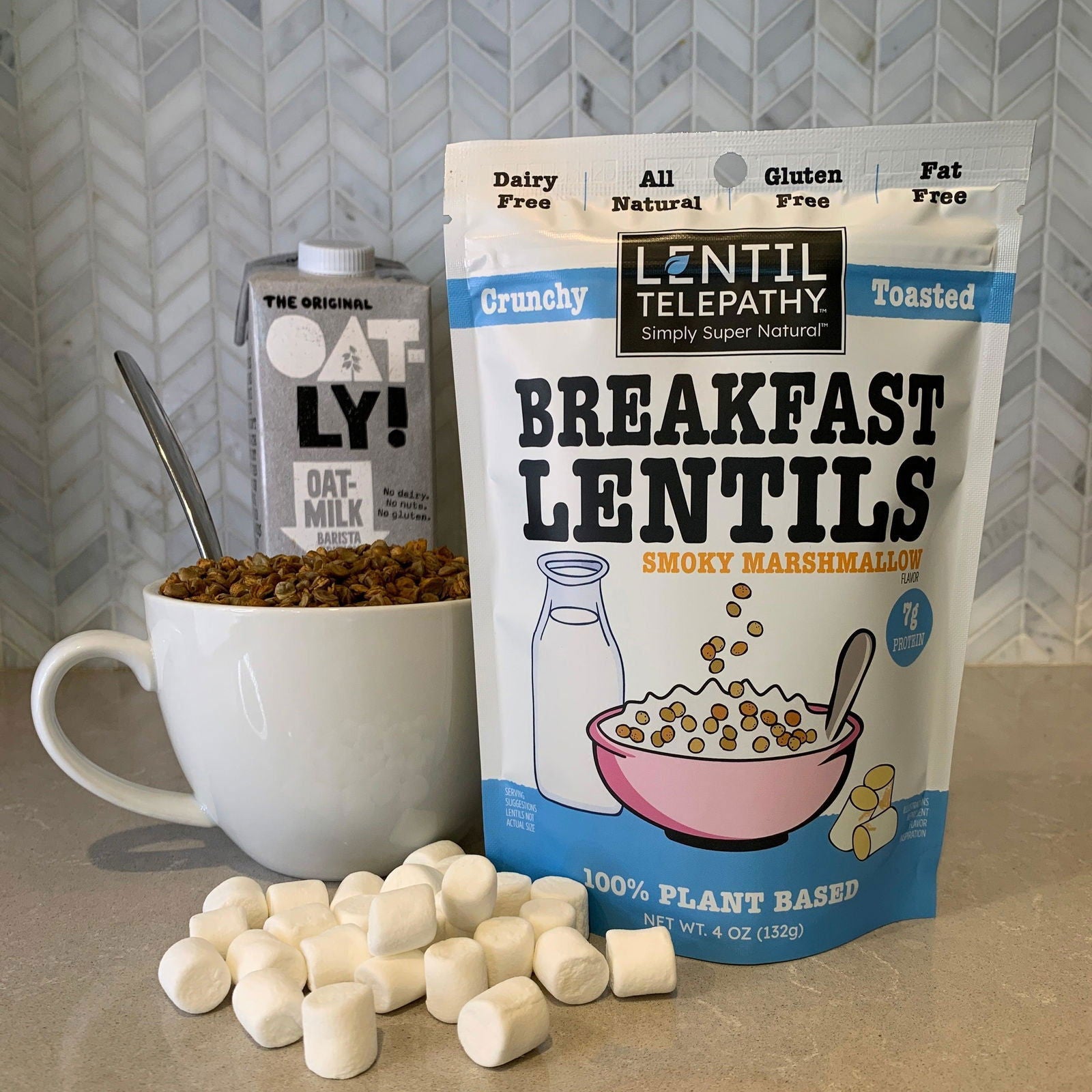 Lentil Telepathy Smoky Marshmallow Crunchy Toasted Breakfast Lentils and Dessert Topper - Lentil Telepathy