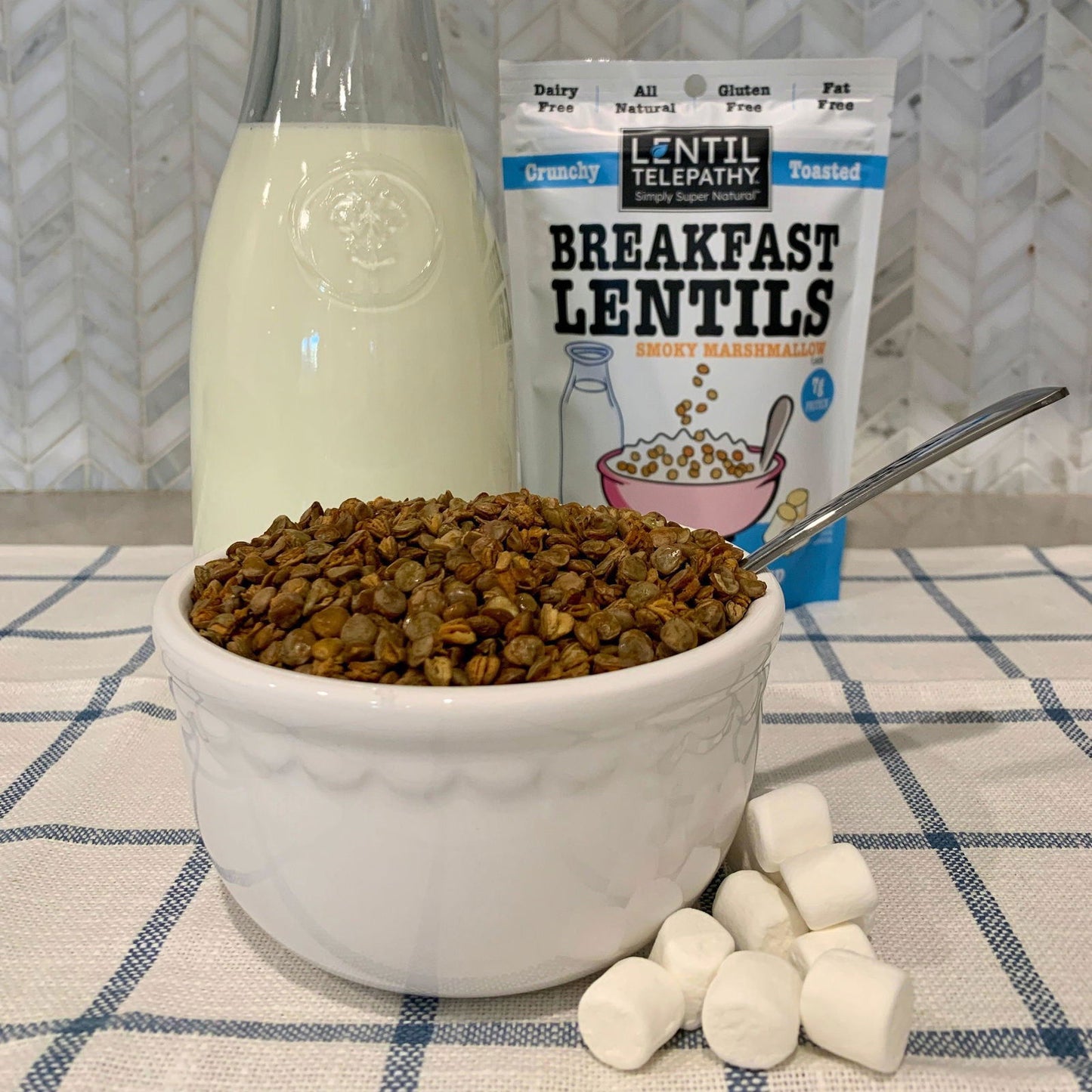 Lentil Telepathy Smoky Marshmallow Crunchy Toasted Breakfast Lentils and Dessert Topper - Lentil Telepathy