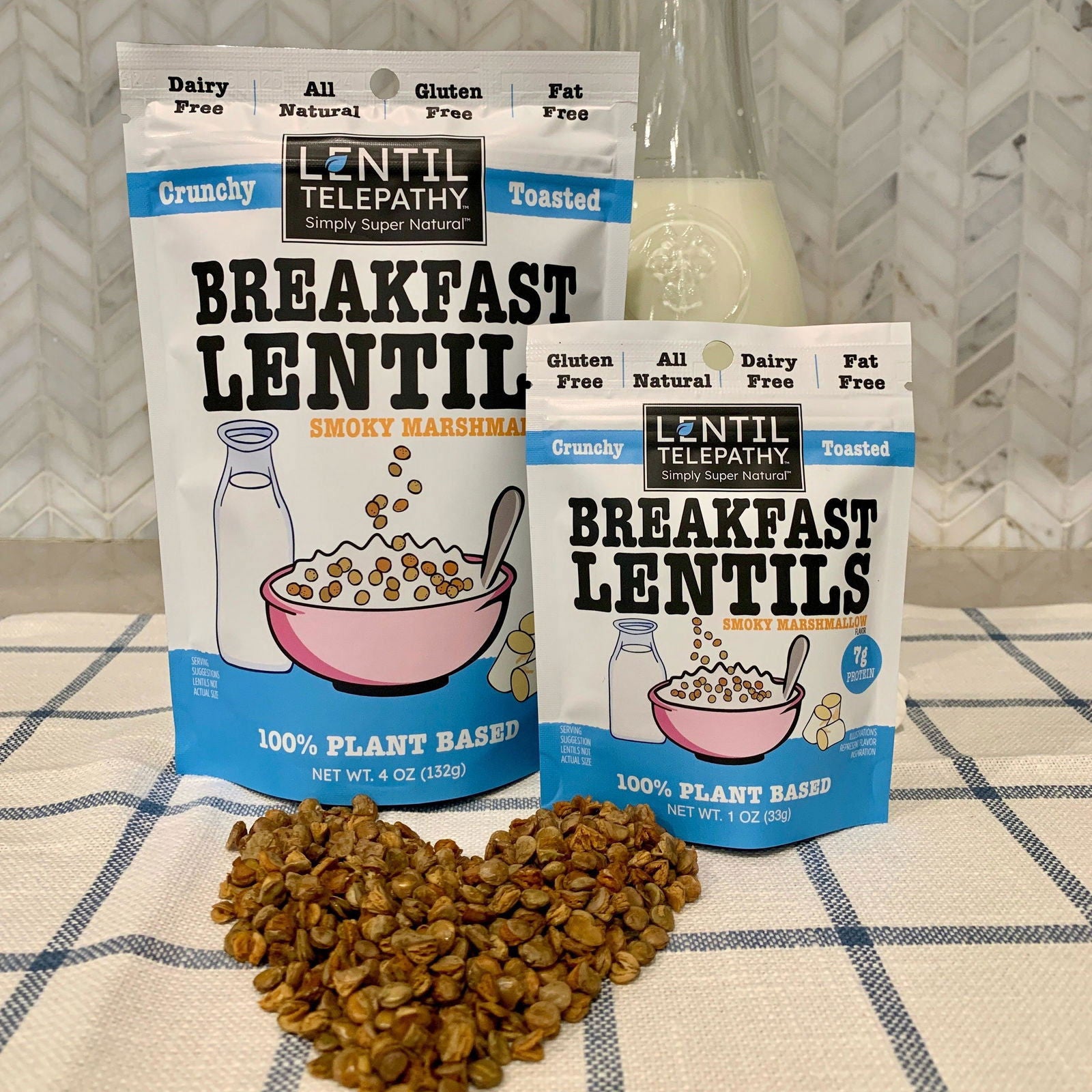 Lentil Telepathy Smoky Marshmallow Crunchy Toasted Breakfast Lentils and Dessert Topper - Lentil Telepathy
