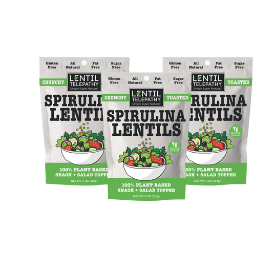 Lentil Telepthy Spirulina Crunchy Toasted Superfood Snack and Topper