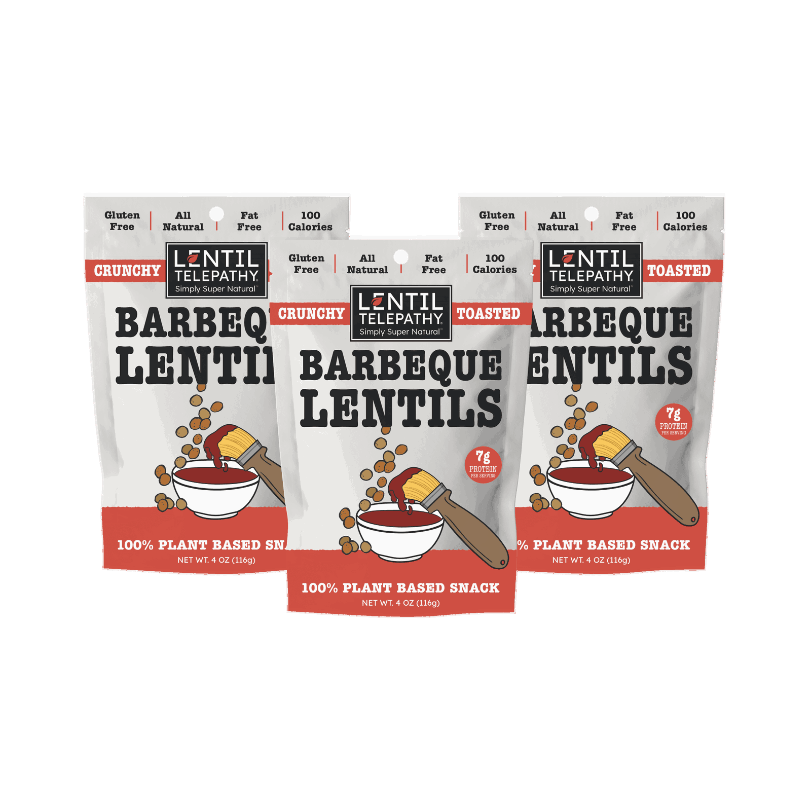 Lentil Telepathy Tangy BBQ (Barbeque) Crunchy Toasted Snacks - Lentil Telepathy