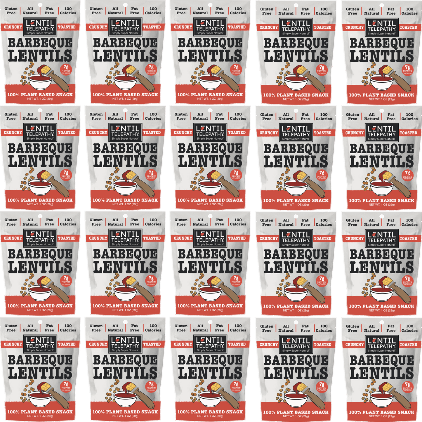 Lentil Telepathy Tangy BBQ (Barbeque) Crunchy Toasted Snacks - Lentil Telepathy