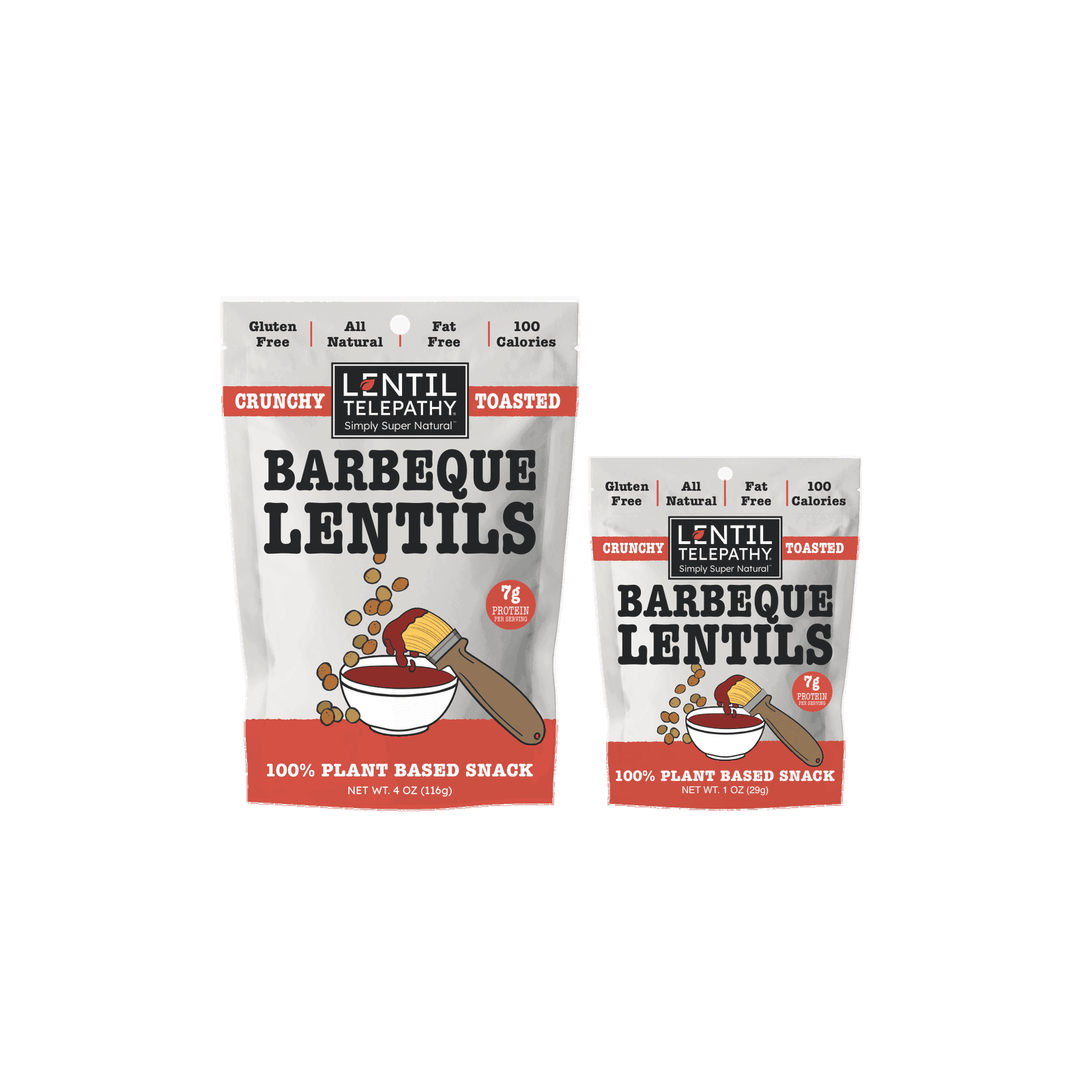 Lentil Telepathy Tangy BBQ (Barbeque) Crunchy Toasted Snacks - Lentil Telepathy