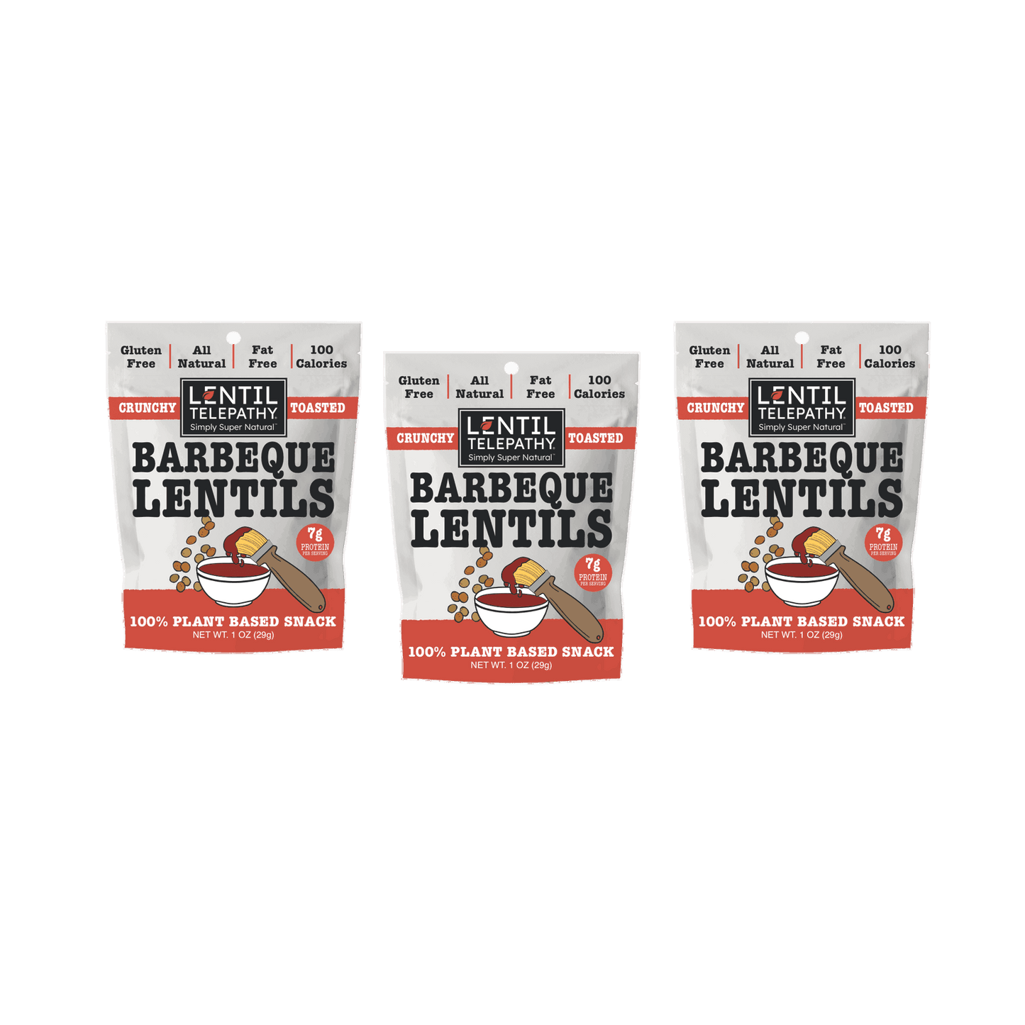Lentil Telepathy Tangy BBQ (Barbeque) Crunchy Toasted Snacks - Lentil Telepathy
