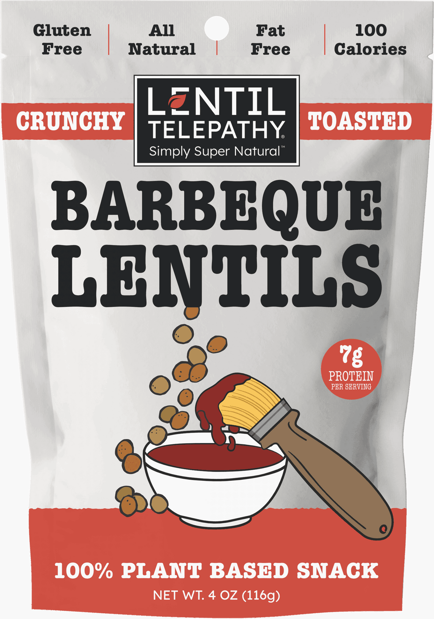 Lentil Telepathy Tangy BBQ (Barbeque) Crunchy Toasted Snacks - Lentil Telepathy