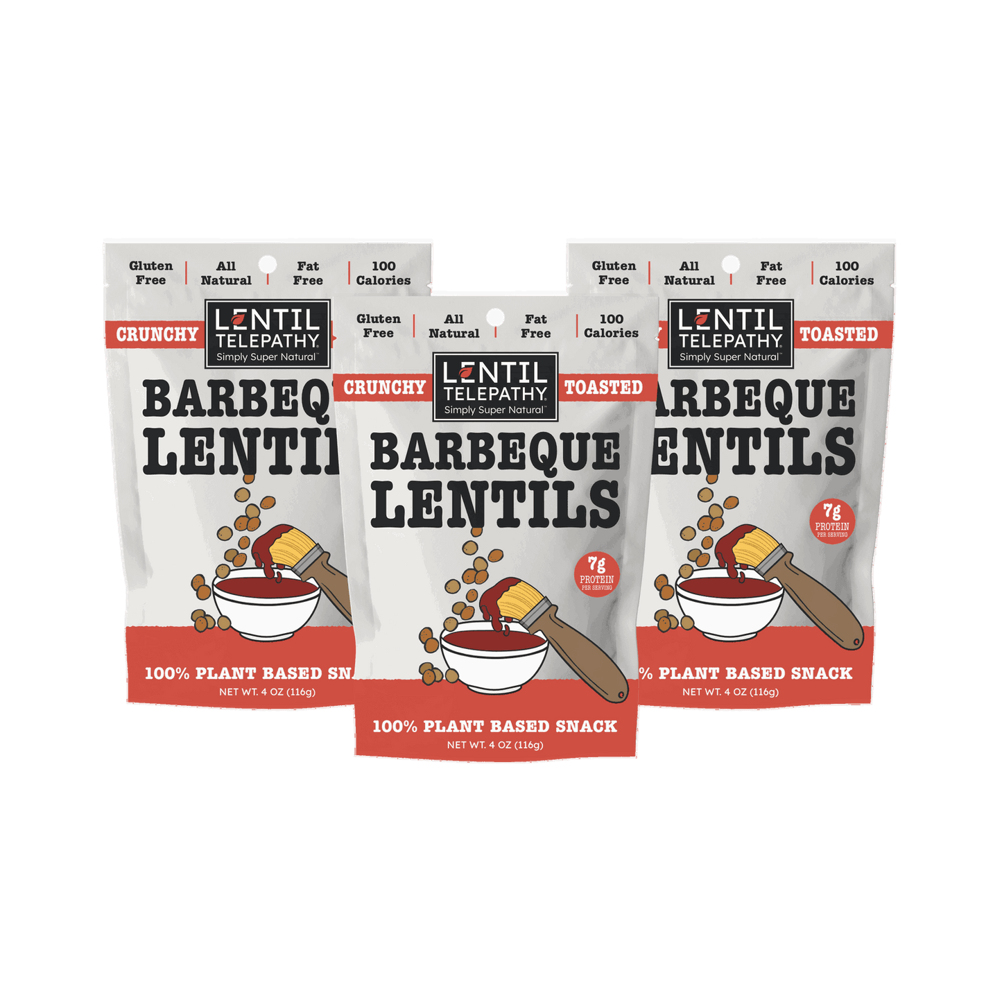Lentil Telepathy Tangy BBQ (Barbeque) Crunchy Toasted Snacks - Lentil Telepathy