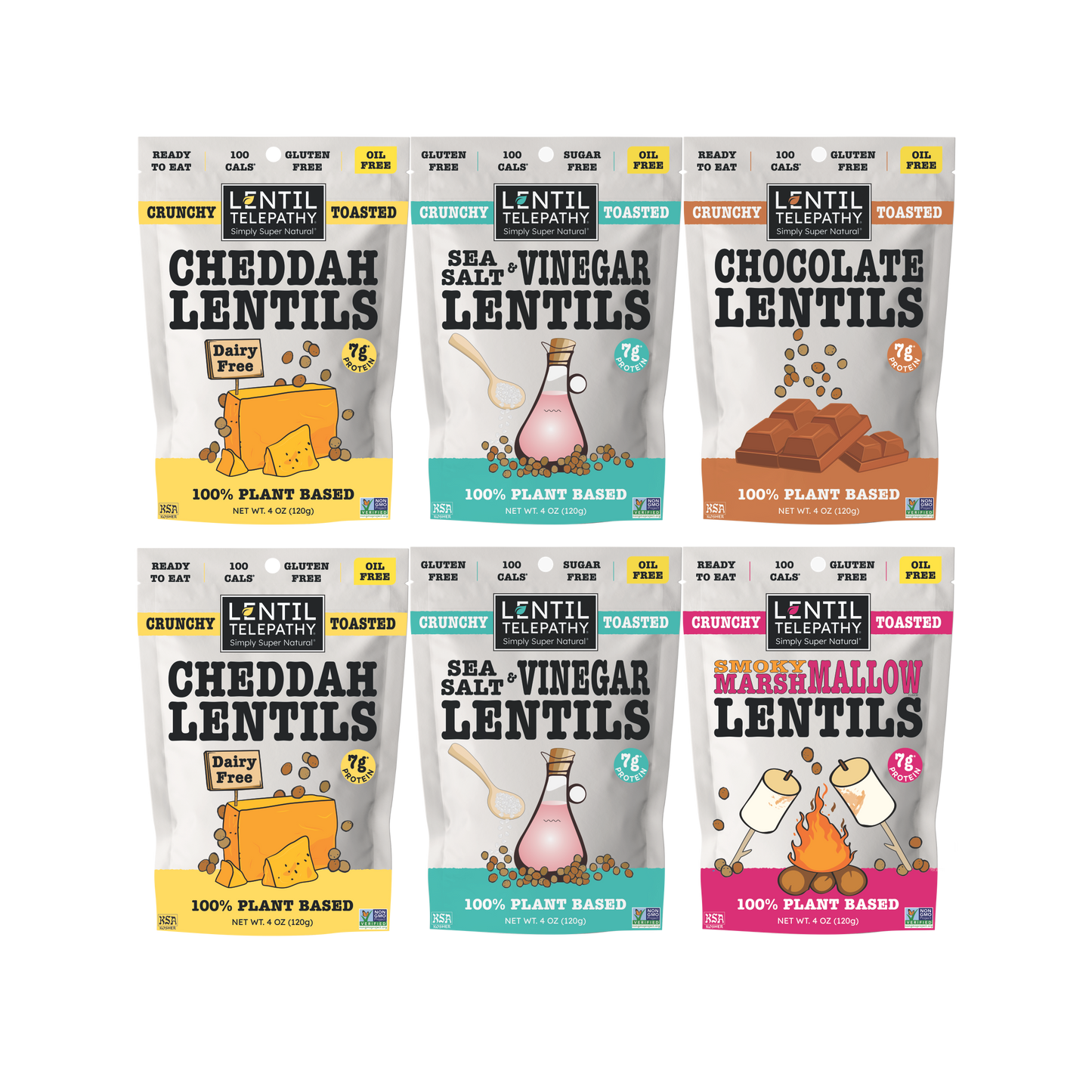 Lentil Telepathy MultiPack 4oz Bags.
