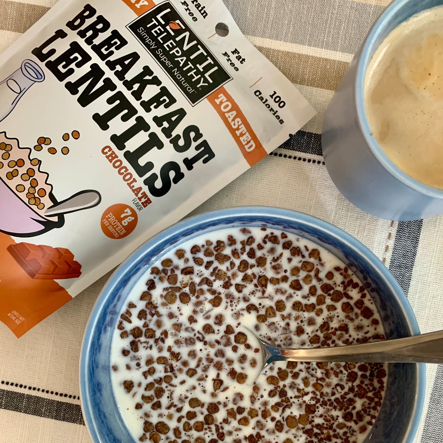 Lentil Telepathy Chocolate Crunchy Toasted Lentil Breakfast and Dessert Topper